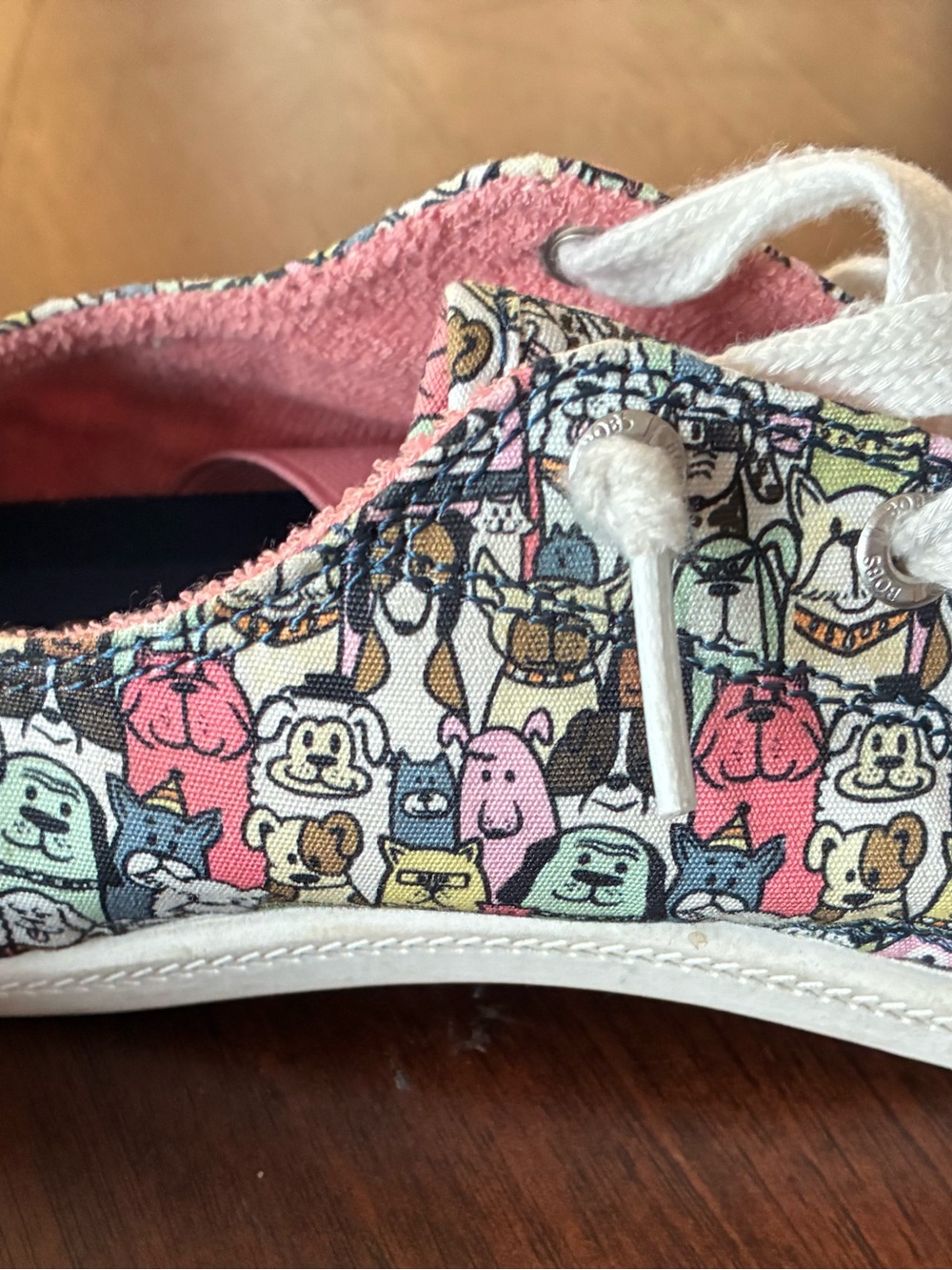 Skechers BOBS Patterned Canvas Sneakers in Multi Pink - Picture 2 of 3